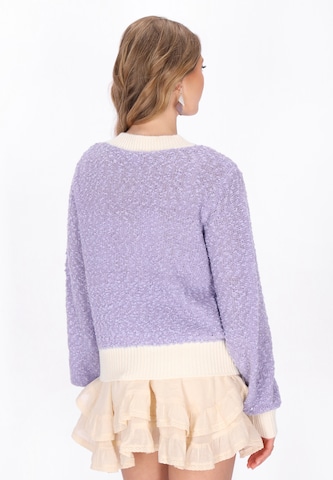 IZIA Gebreid vest in Lila