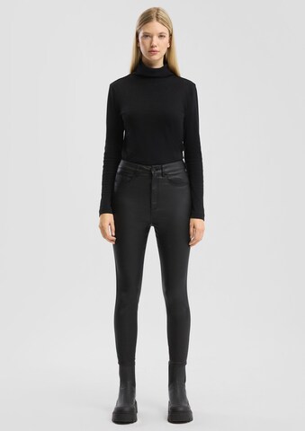 QS Skinny Broek in Zwart: voorkant