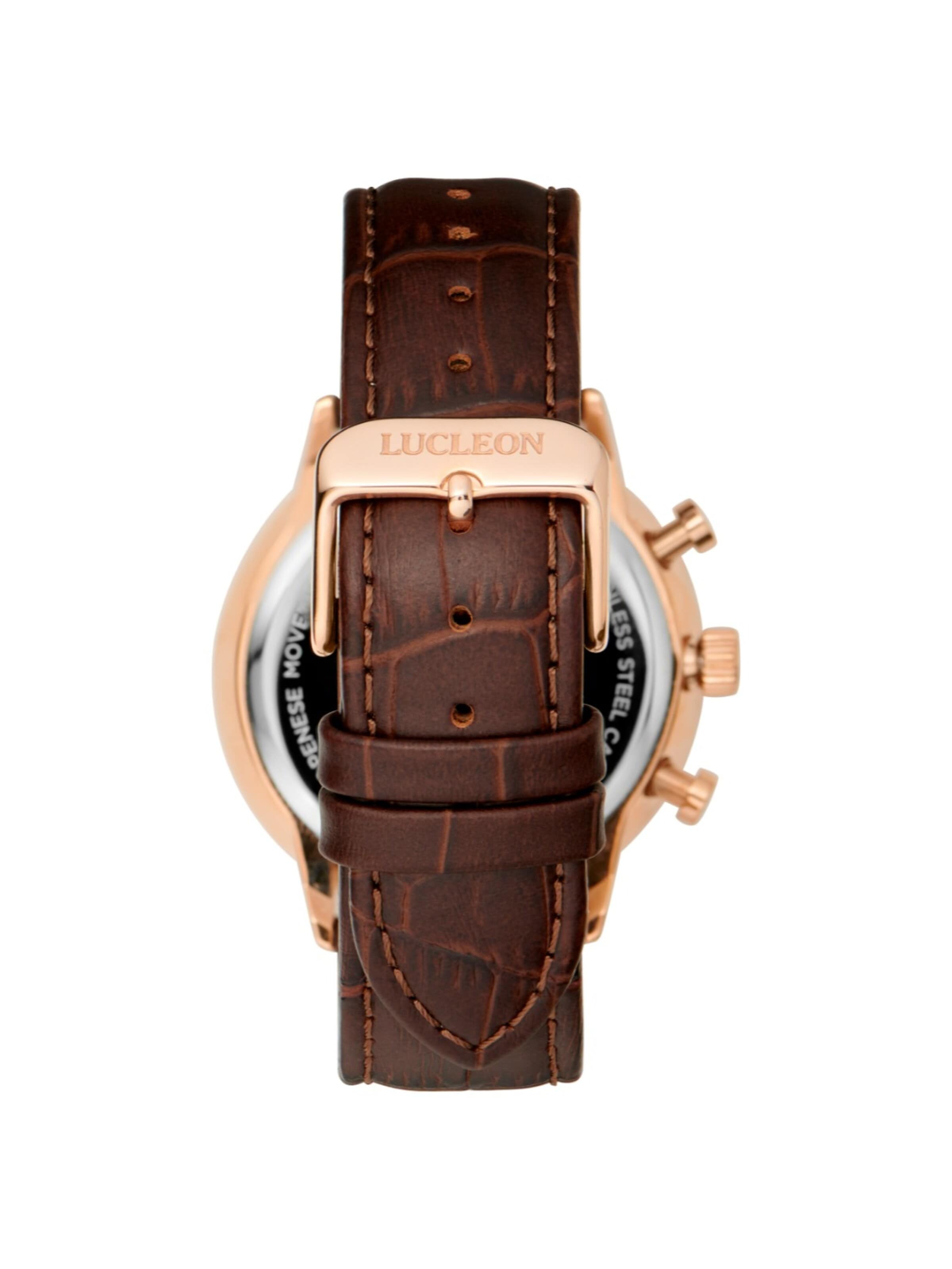 Lucleon Analog watch 'Laurens' in Brown