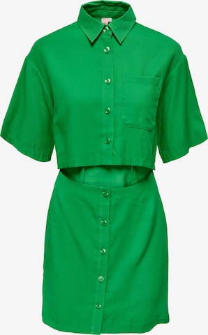 ONLY - Vestido camisero 'Emery' en verde: frente