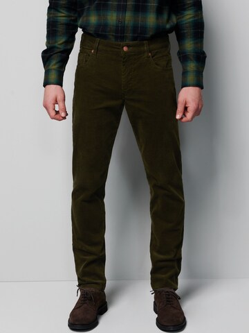 Coupe slim Pantalon MEYER en vert : devant