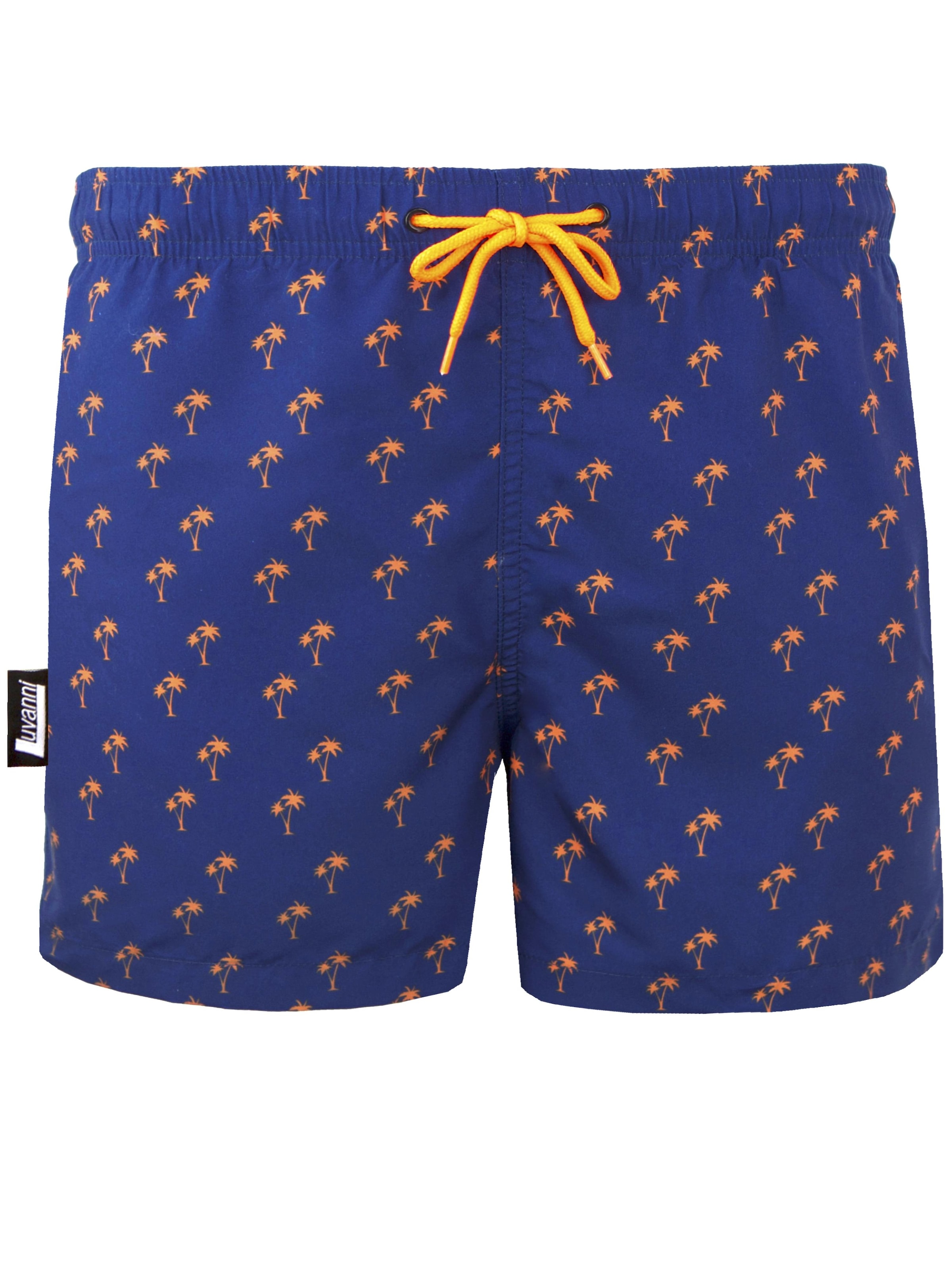 Luvanni Badeshorts 'Boardshorts Style 22-24 Badehose Palmen'‌‌‌‌ in Orange: Vorderseite