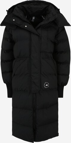 Cappotto outdoor 'Long Padded Winter' di ADIDAS BY STELLA MCCARTNEY in nero: frontale