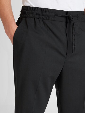 HUGO Slim fit Pleat-front trousers 'Howard231X' in Black