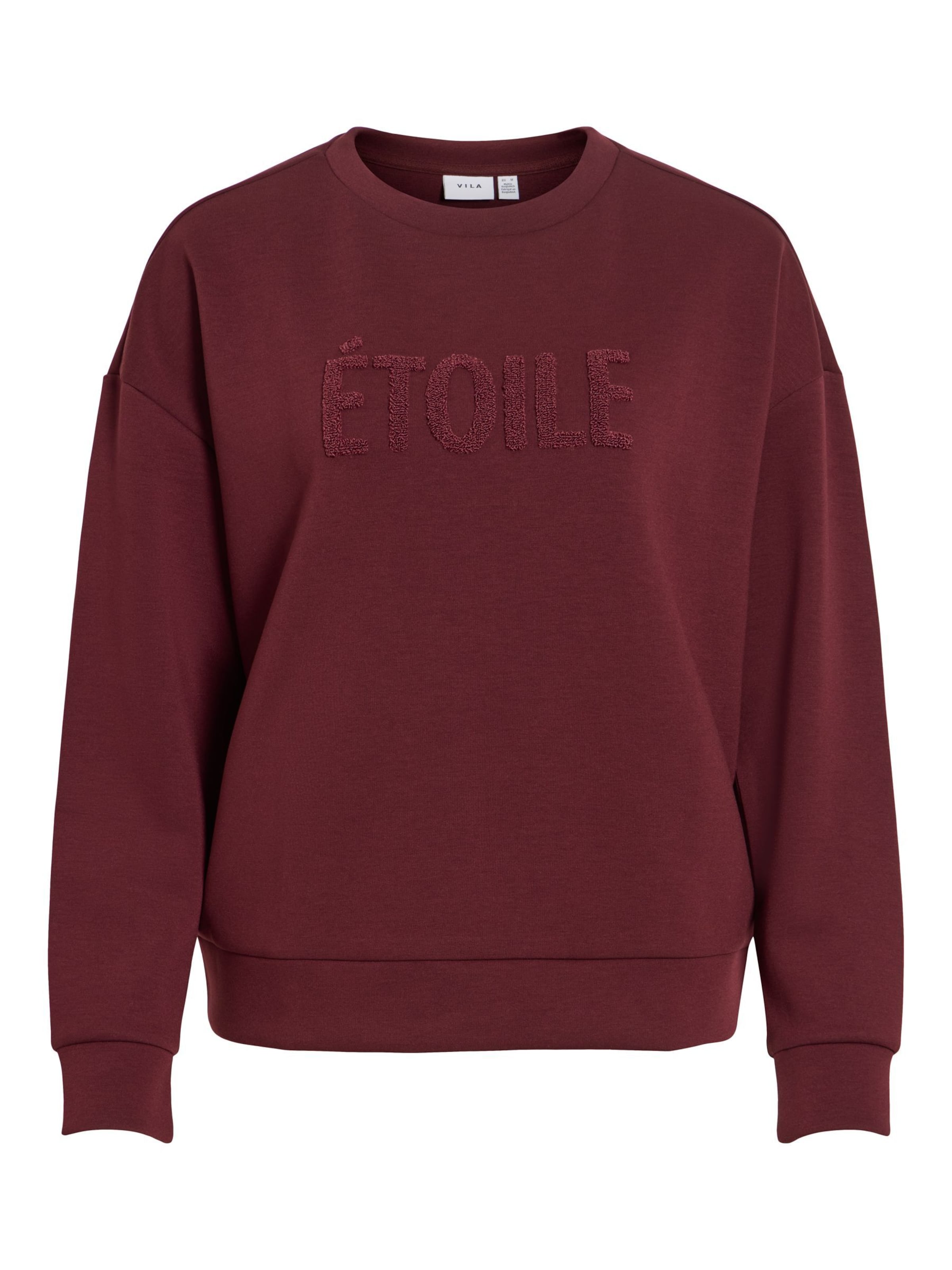 Sweat-shirt 'VIReflect' VILA en rouge : devant