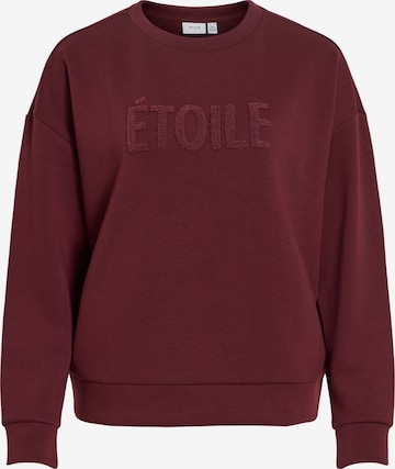 Sweat-shirt 'VIReflect' VILA en rouge : devant
