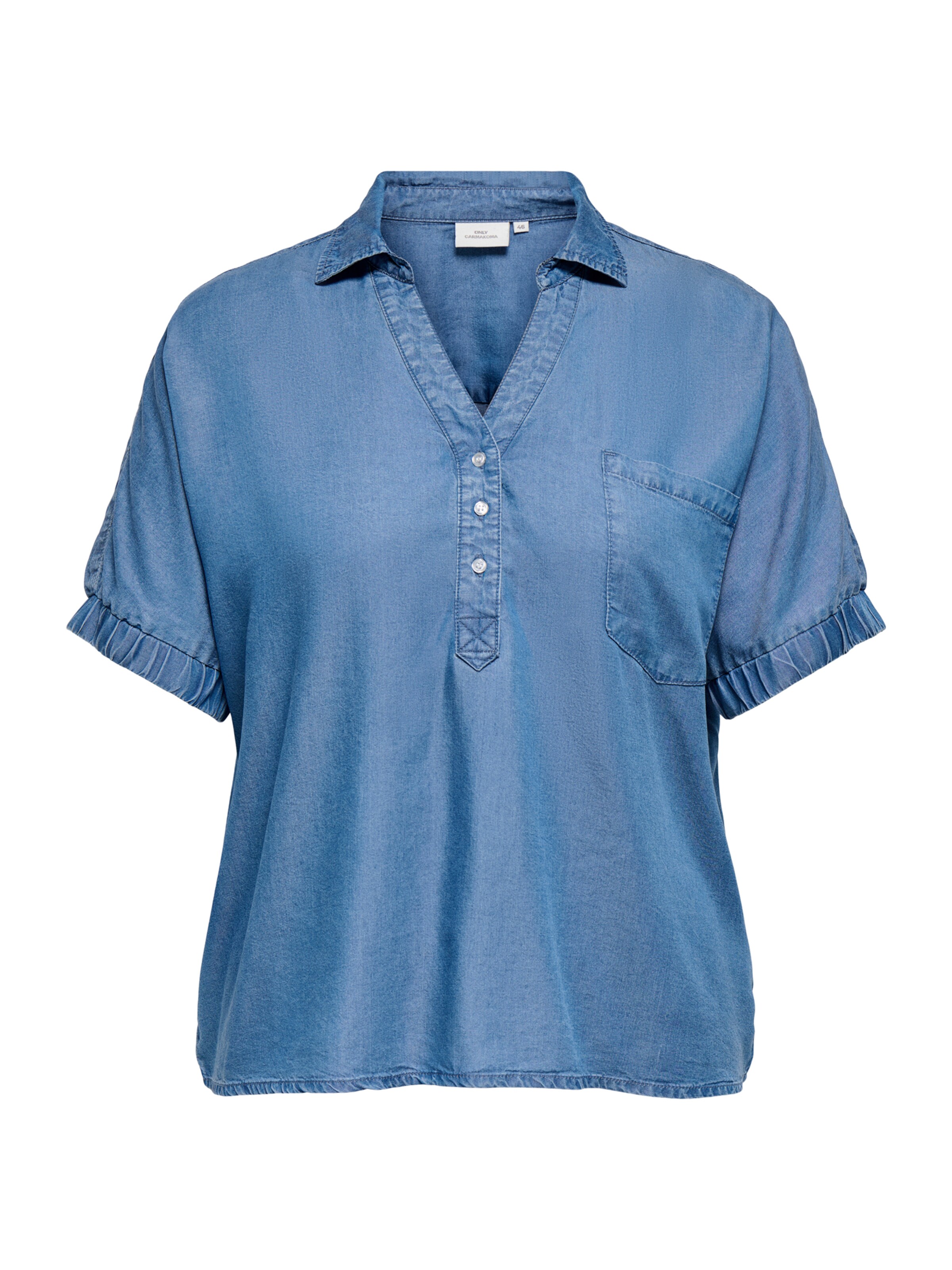 Chemisier 'CARCHARIS' ONLY Carmakoma en bleu : devant