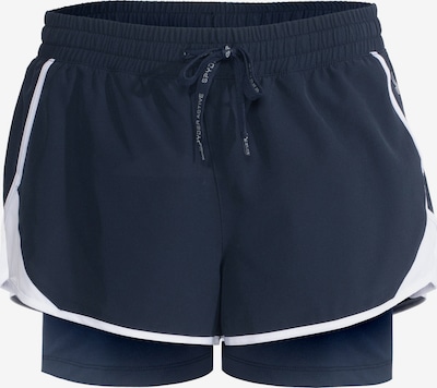 Spyder Pantalon de sport en bleu marine / blanc, Vue avec produit