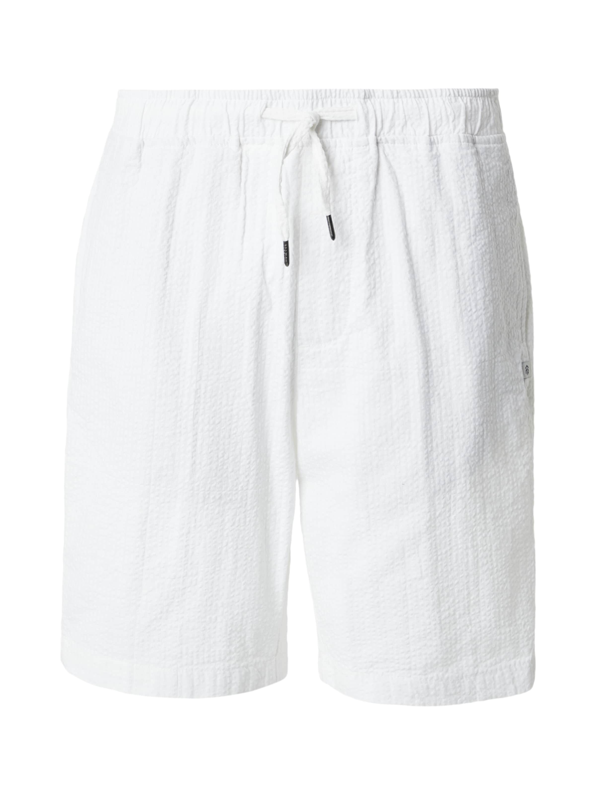 INDICODE JEANS Regular Broek 'Drum' in Wit: voorkant