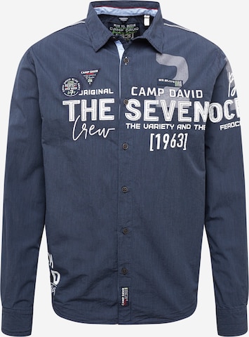 CAMP DAVID Regular Fit Hemd 'Ocean´s Seven II' in Blau: predná strana