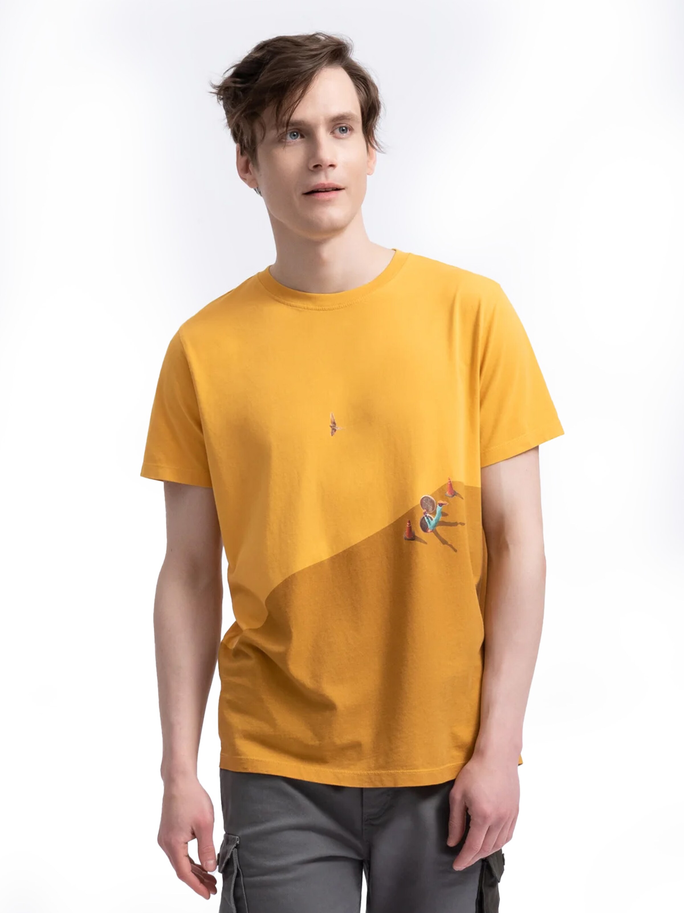 T-Shirt 'Laugar' Kaft en jaune