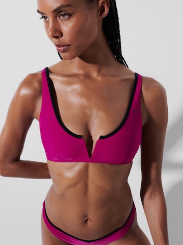 Karl Lagerfeld Bustier Bikinitop in Roze: voorkant