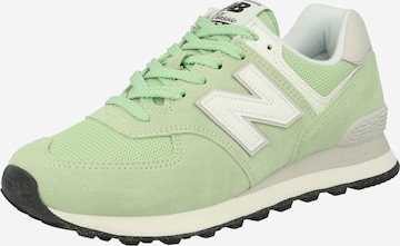 Baskets basses '574' new balance en vert : devant