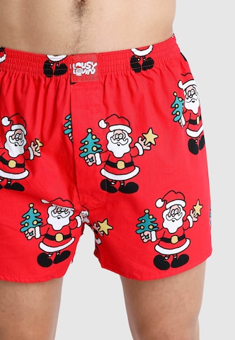 Lousy Livin Boxershorts 'Santa' in Rot