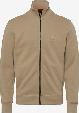 BOSS Sweatjacke 'Zestart' in Beige: predná strana