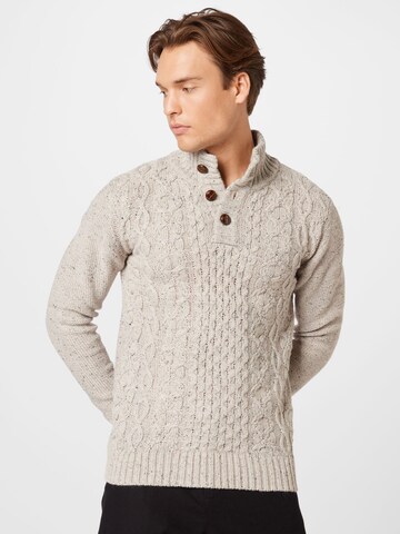 INDICODE JEANS Pullover 'Hamilton' in Beige: predná strana