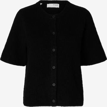 SELECTED Πλεκτή ζακέτα 'SLFLulu' σε μαύρο: μπροστά