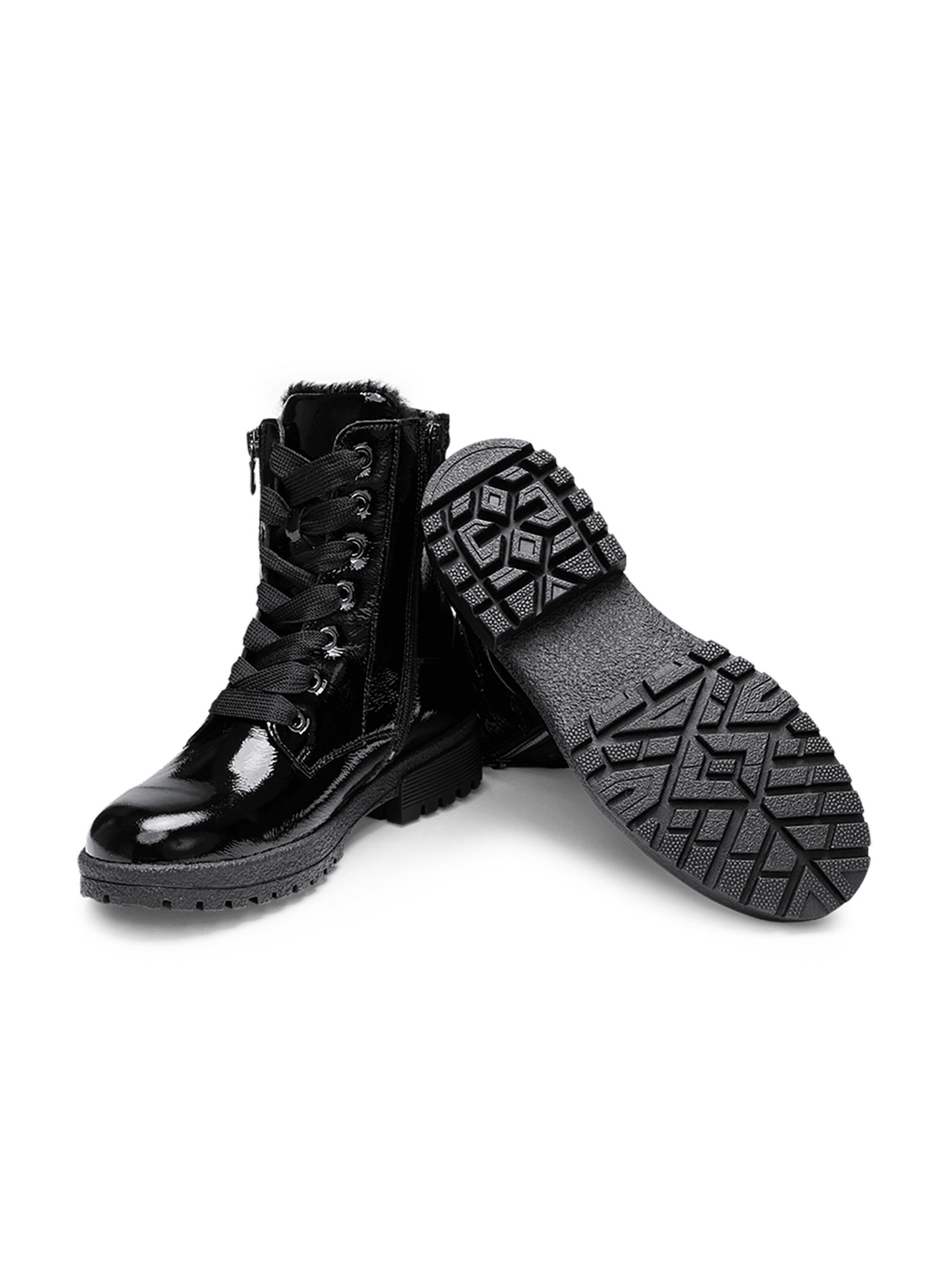 VITAFORM Schnürstiefelette in Schwarz