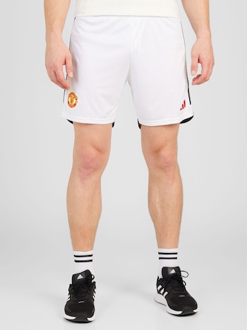 Regular Pantalon de sport 'Manchester United 23/24' ADIDAS PERFORMANCE en blanc : devant