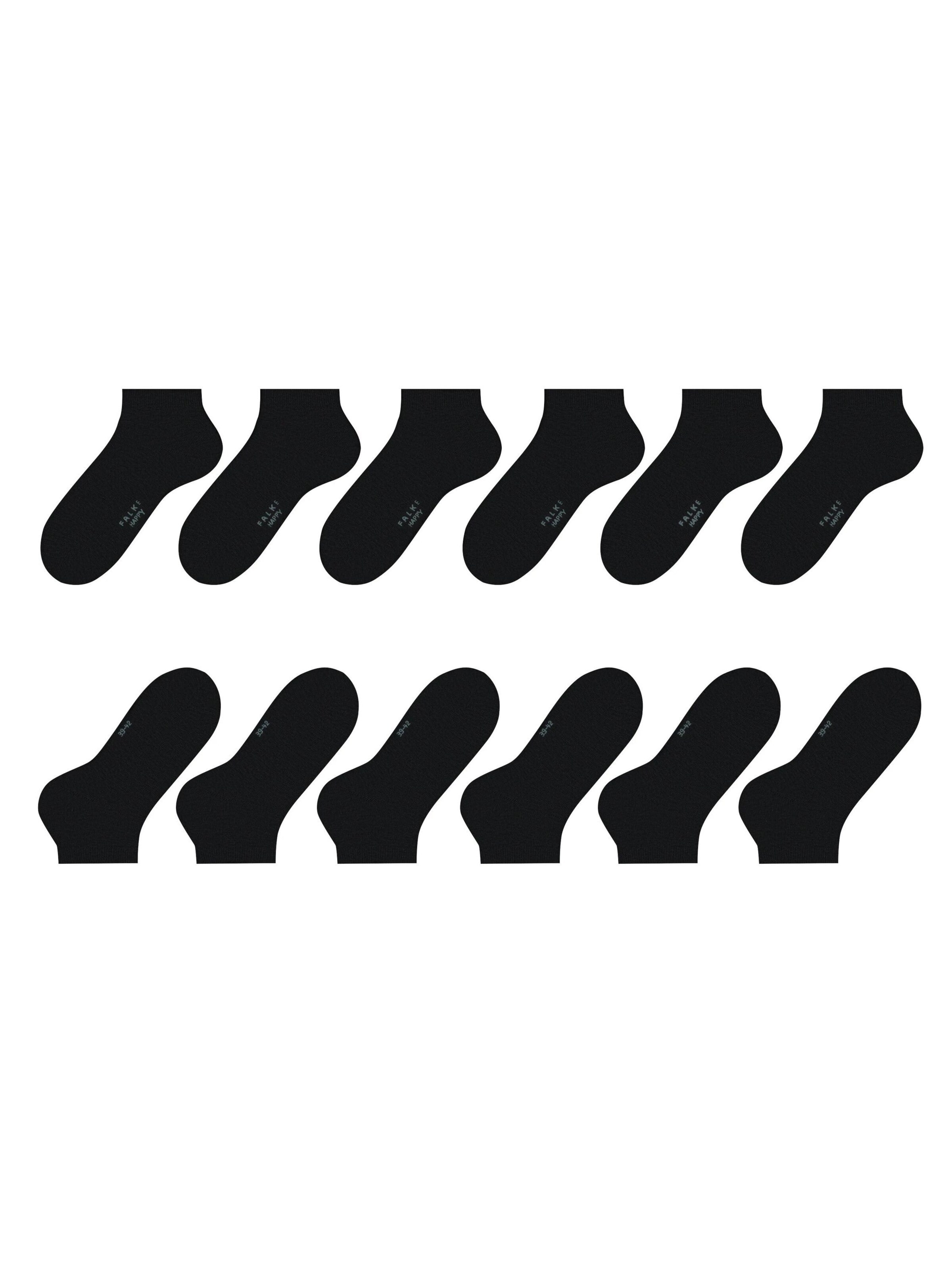 FALKE Socks 'Happy 6-Pack' in Black