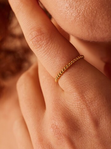 Lucardi Ring 'Glitzerndes Basic' in Gold: front