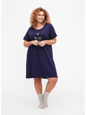 Zizzi - Camiseta de noche 'MALLY' en azul