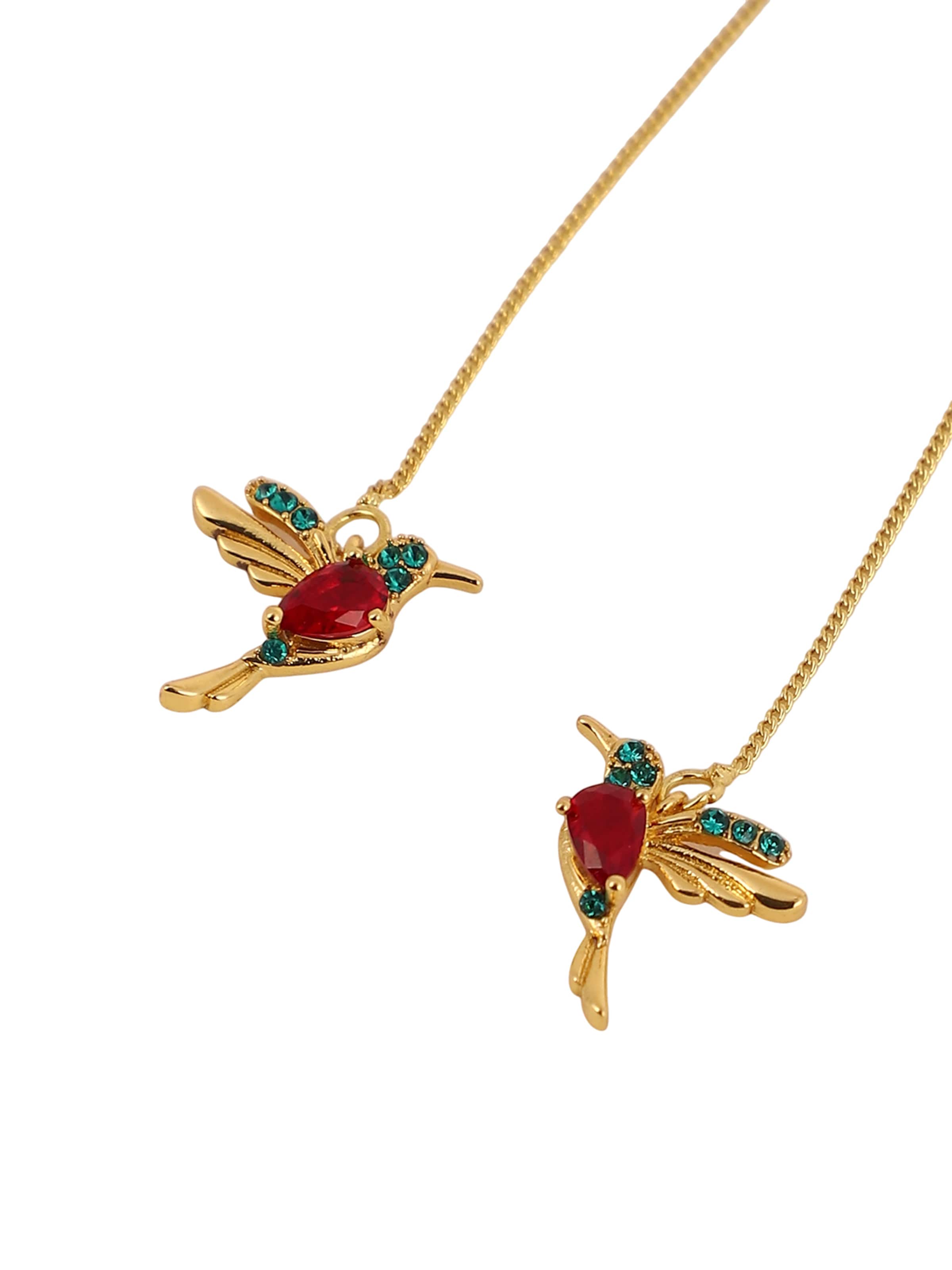 Boucles d'oreilles 'Prisha' SOHI en rouge