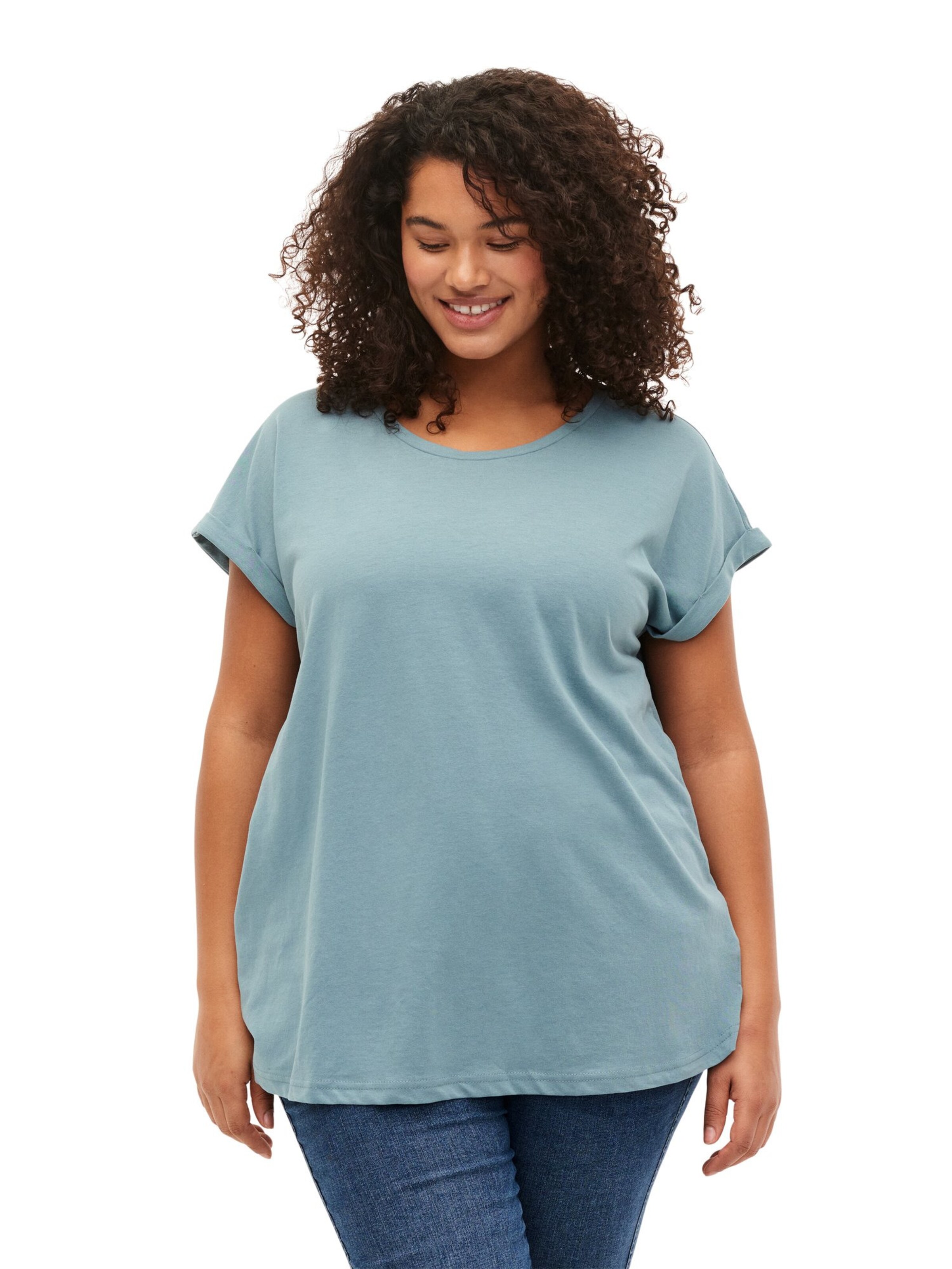 Zizzi Μπλουζάκι 'MKATJA' σε μπλε