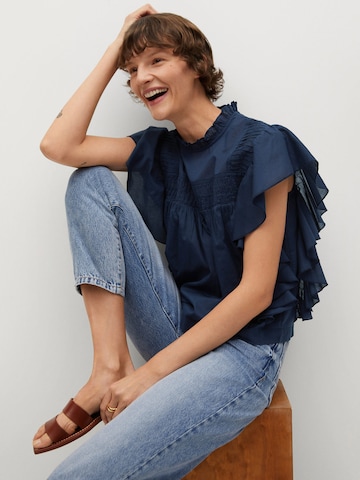 MANGO Blouse 'Coliseo-H' in Blue