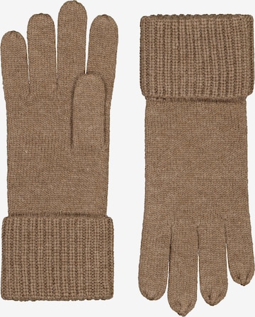 CODELLO Full Finger Gloves in Brown: front