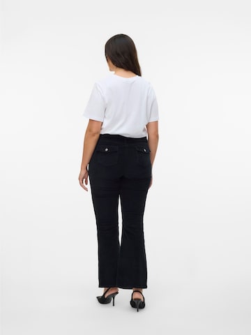 Vero Moda Curve Flared Trousers 'VMCSIRI' in Black