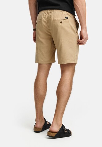 INDICODE JEANS Regular Trousers 'Erwil' in Beige