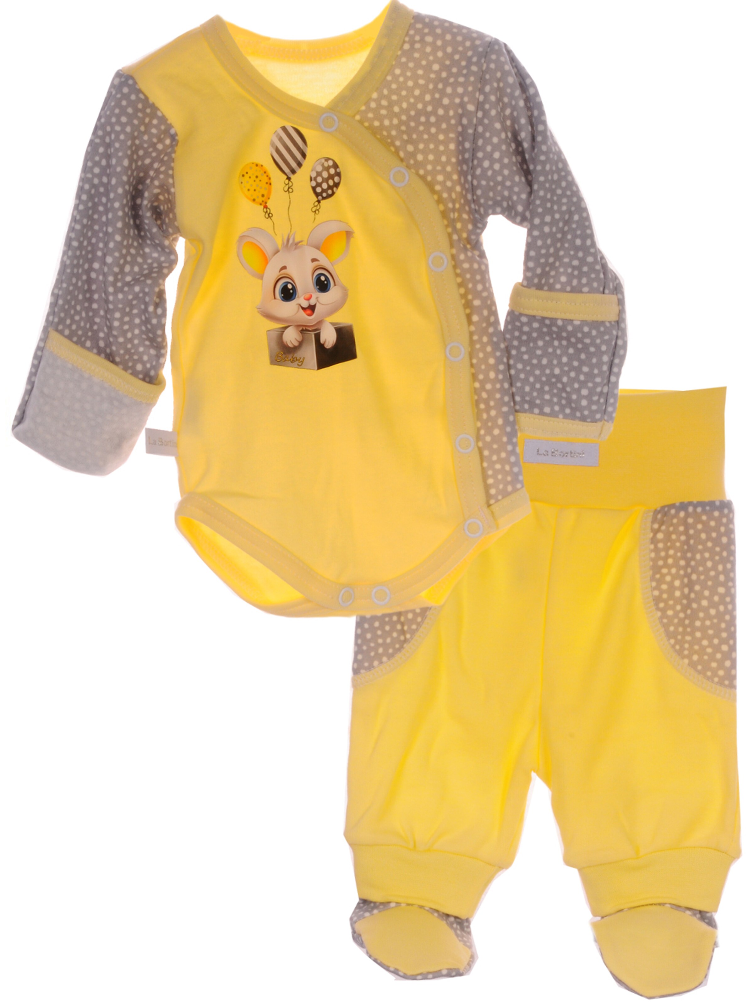 La Bortini Wäsche-Set in Gelb: Vorderseite