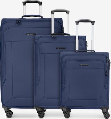 Franky Suitcase Set 'T22S' in Blue: front