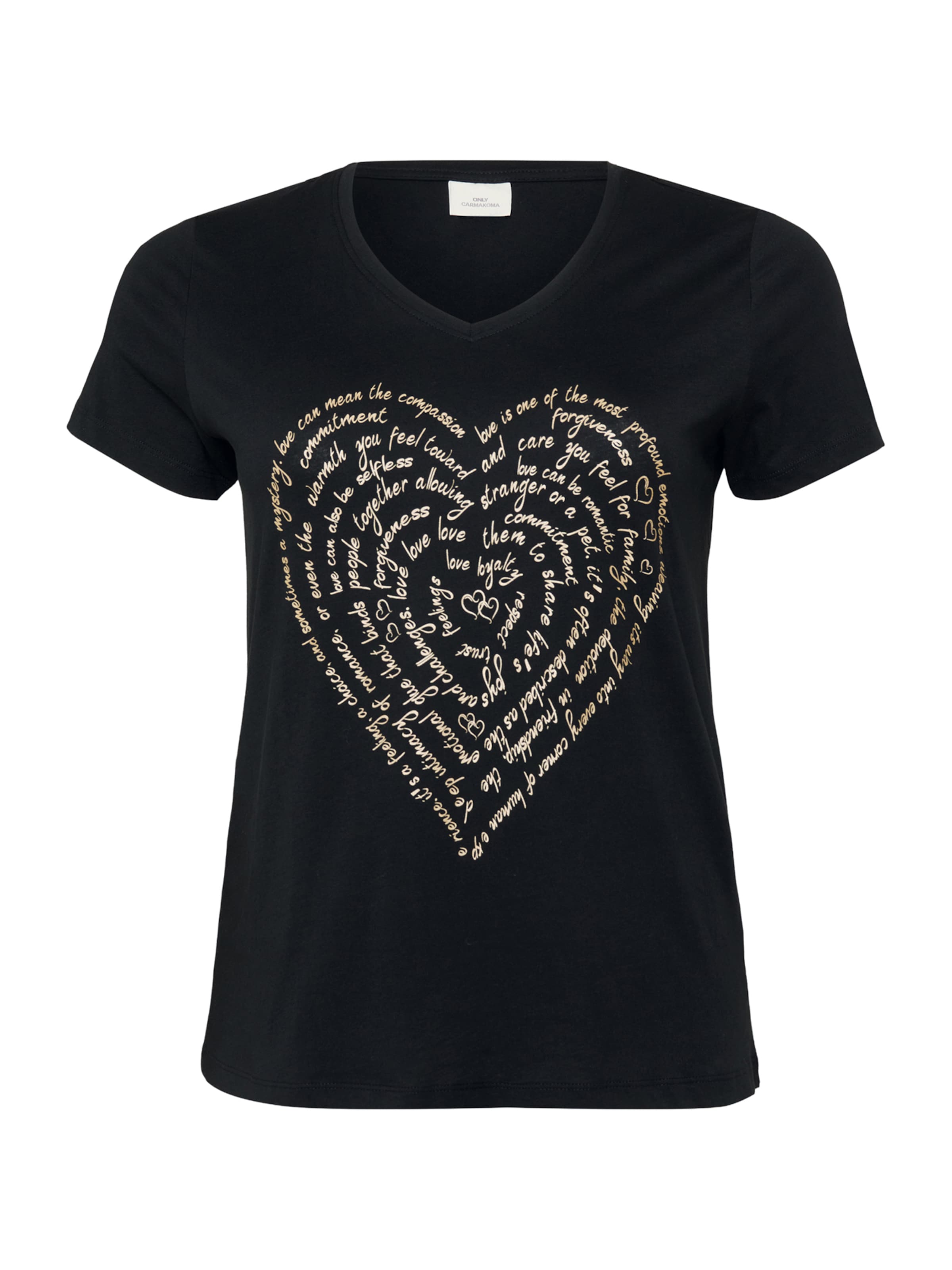 ONLY Carmakoma Μπλουζάκι 'CARLYDIA' σε μαύρο: μπροστά