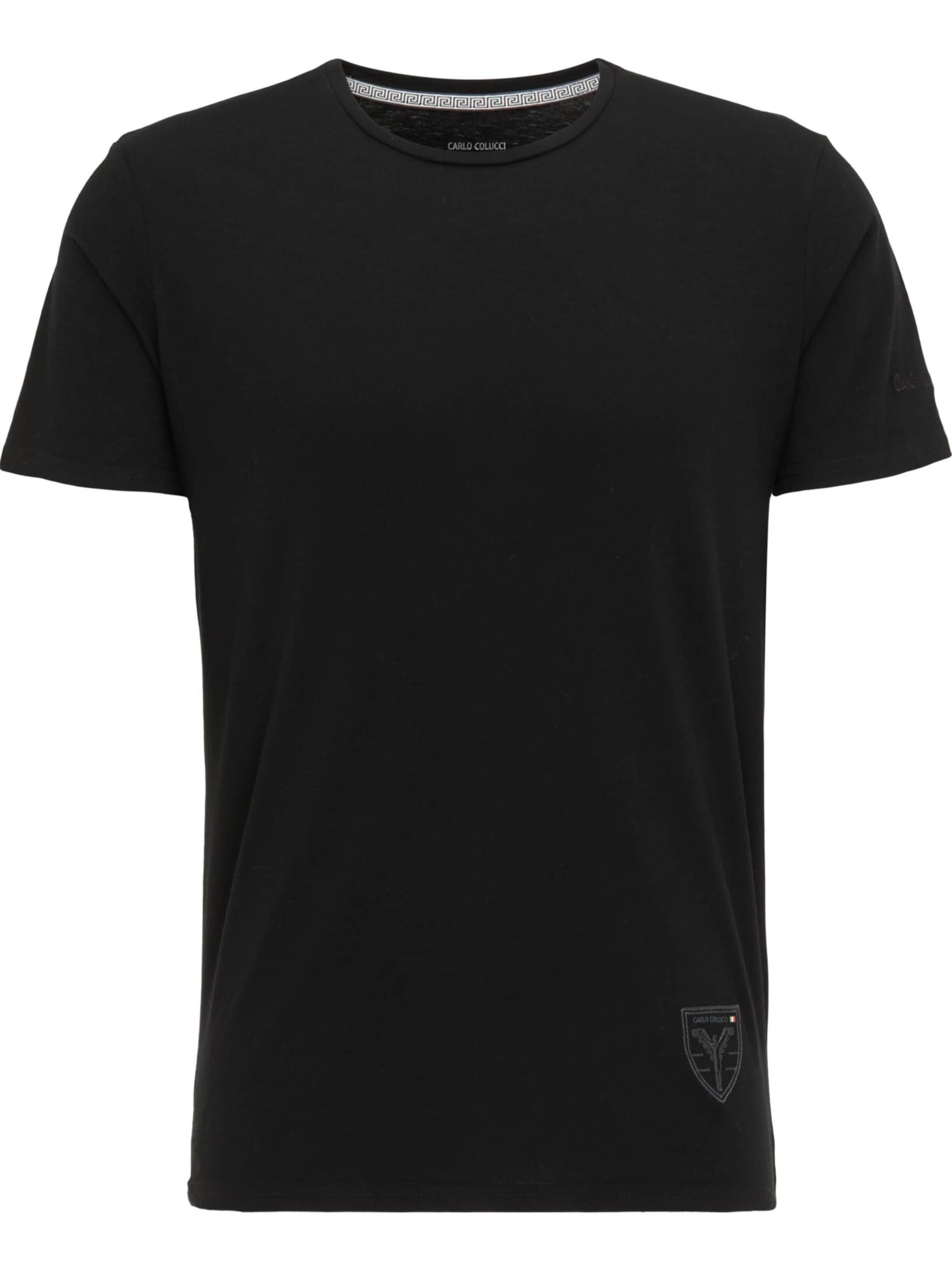 Carlo Colucci T-Shirt in Schwarz: Vorderseite