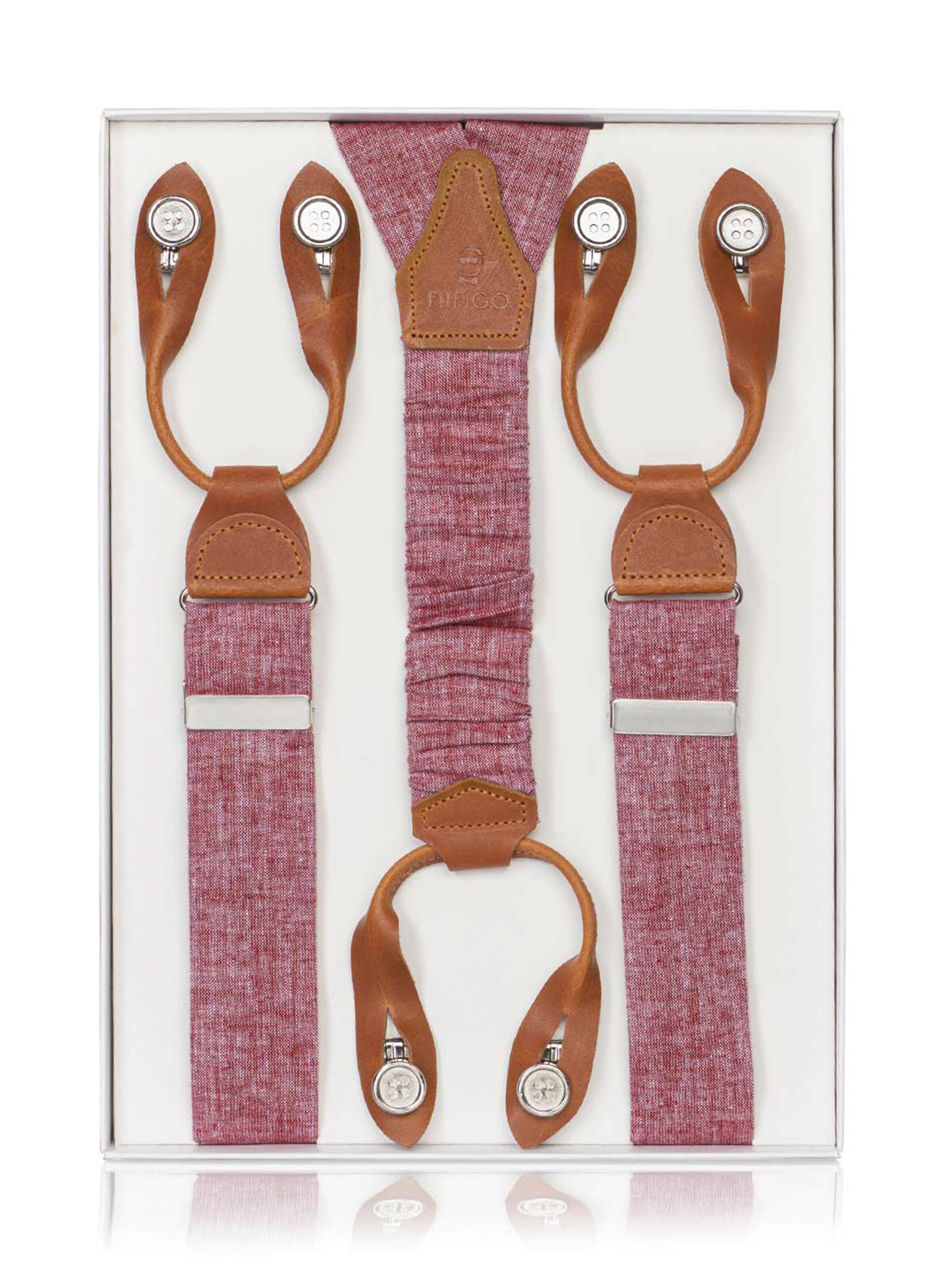 FAFIGO Suspenders 'Zio Luigi' in Purple: front