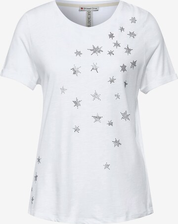 T-shirt STREET ONE en blanc : devant