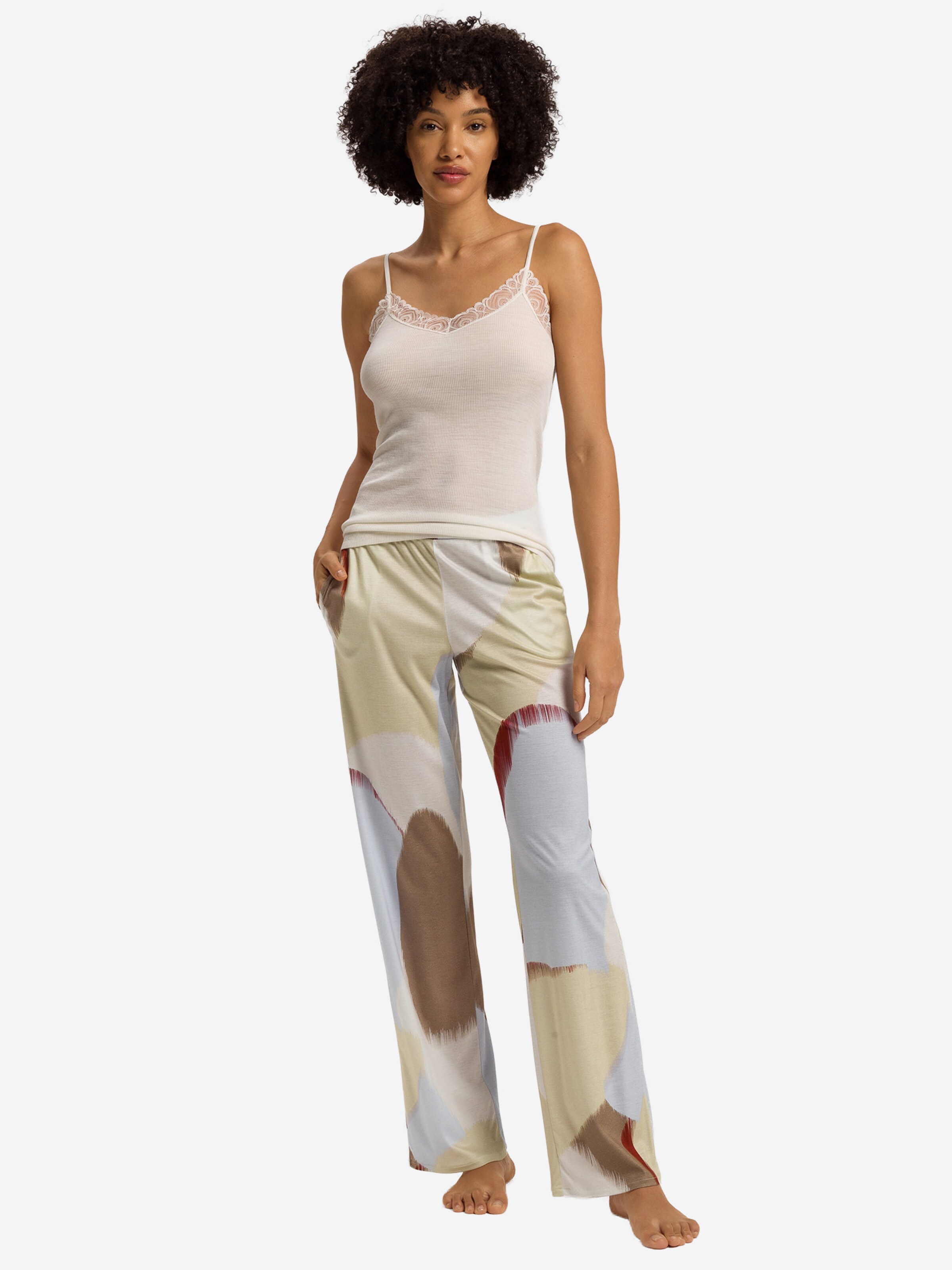 Haut ' Woolen Lace ' Hanro en blanc