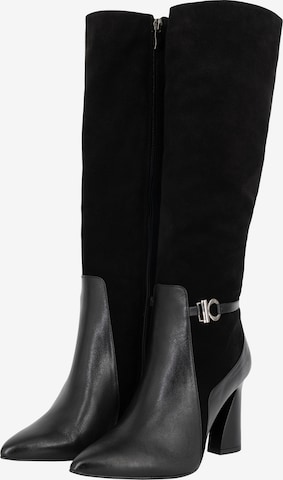 Bottes faina en noir : devant