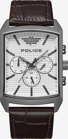 POLICE Analoog horloge 'SALEVE' in Bruin: voorkant