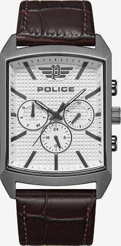 Montre à affichage analogique 'SALEVE' POLICE en marron : devant