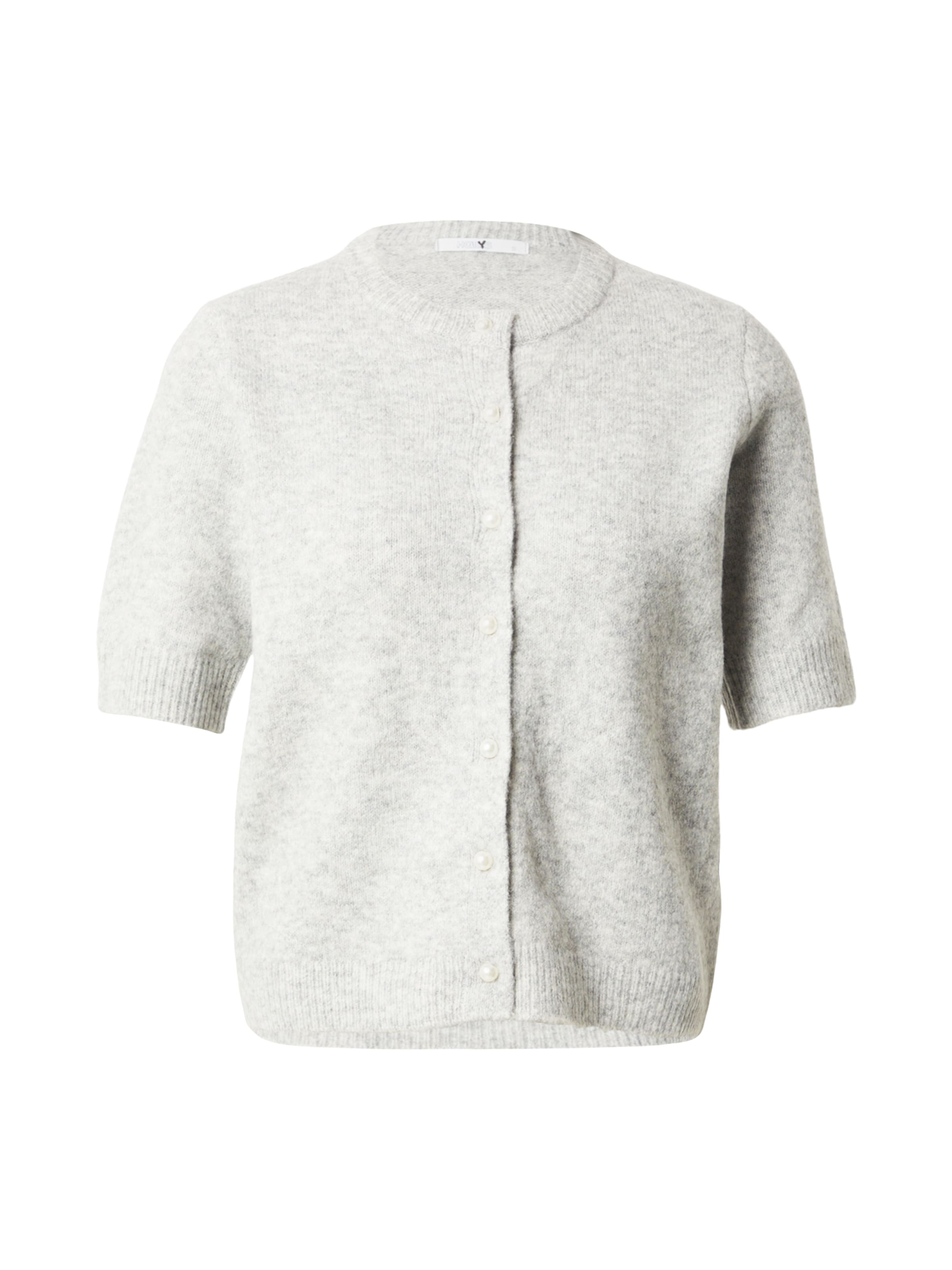 Hailys Strickjacke 'Pe44rla' in Grau: Vorderseite