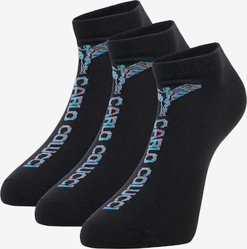 Chaussettes Carlo Colucci en noir : devant