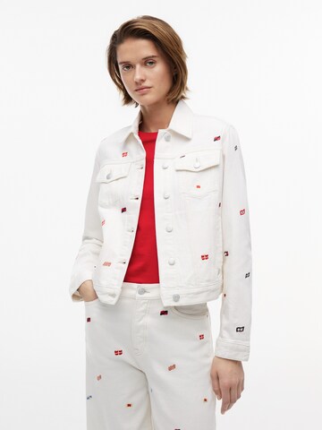 Tommy Jeans Välikausitakki värissä valkoinen: etupuoli