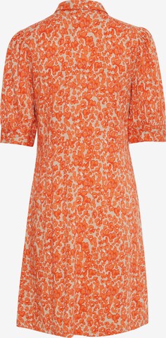 ICHI Sukienka koszulowa 'AYA' w kolorze pomarańczowy