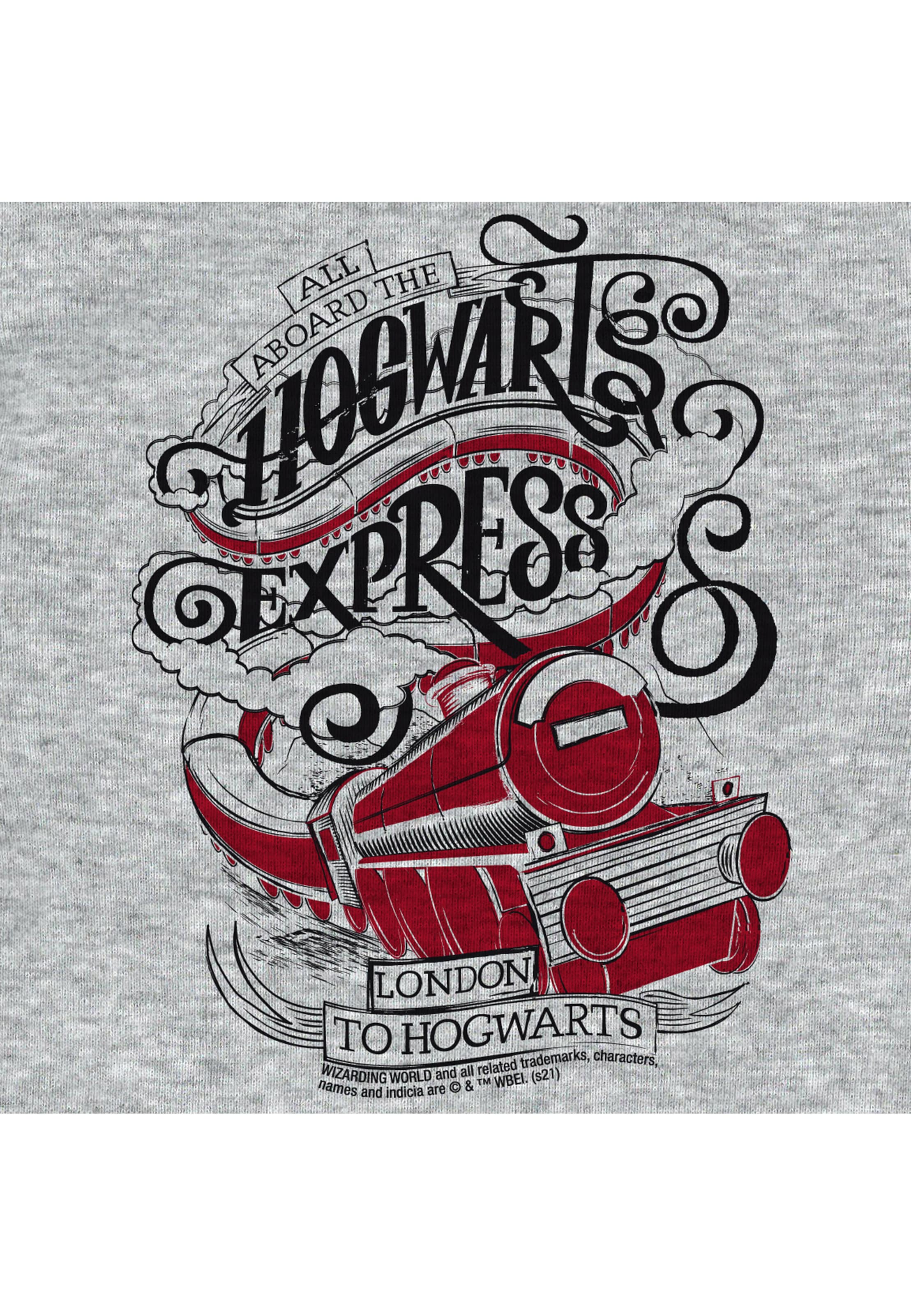 LOGOSHIRT Romper/Bodysuit 'Harry Potter - Hogwarts Express-Print' in Grey