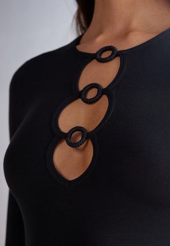 INTIMISSIMI Shirt Bodysuit 'CRAFTED ELEGANCE' in Black
