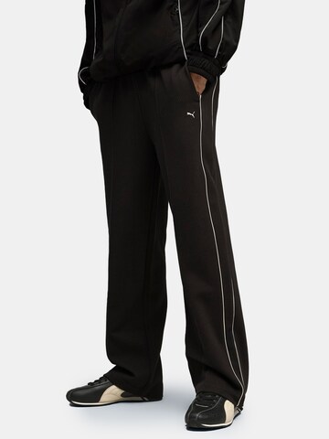 PUMA Regular Sporthose 'T7' in Schwarz: Vorderseite