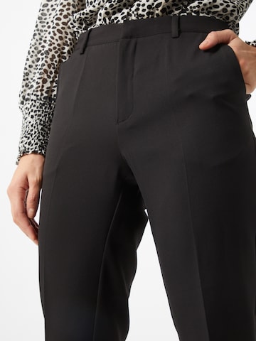 ICHI Regular Trousers with creases in Black